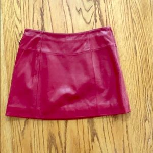 WILSONS genuine leather skirt, red, NWT